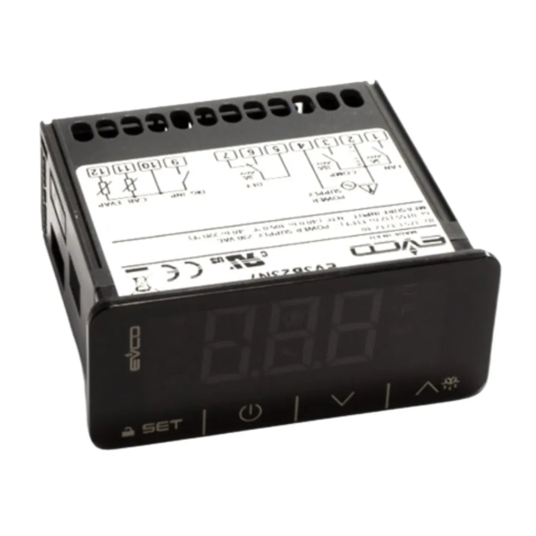 EVCO EV3B23N7 Digital Thermostat 230V for Refrigerator and Freezer