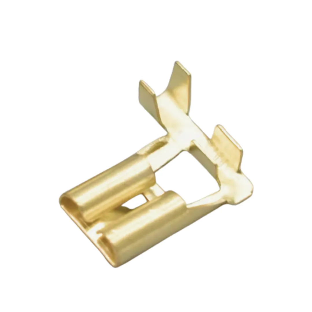 10x Uninsulated Female Spade Connector, Flag Terminal 6.35mm
