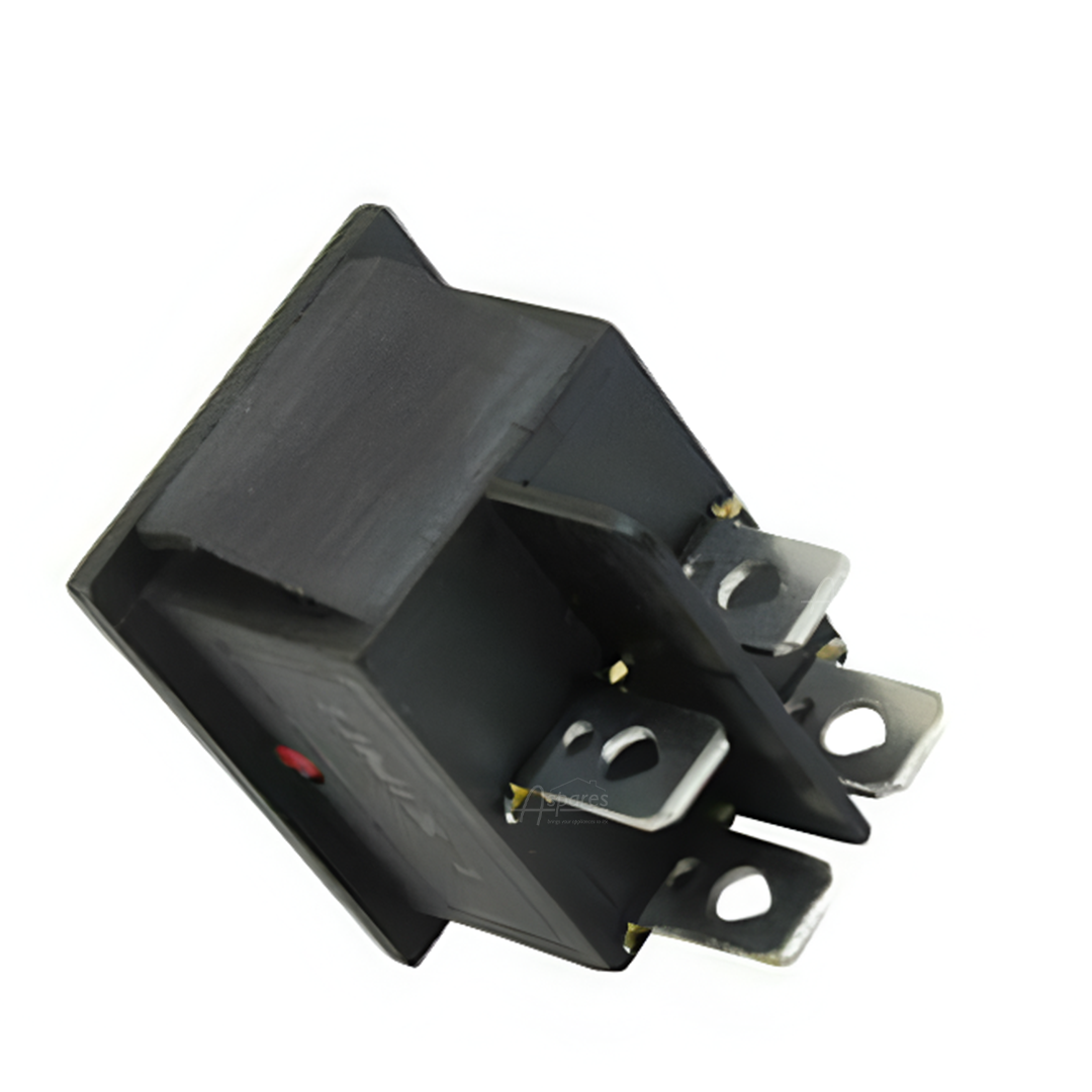 Splash Proof Universal Red Rocker Switch Hole Hot Cupboard 22x30mm 16A 250V 45434556