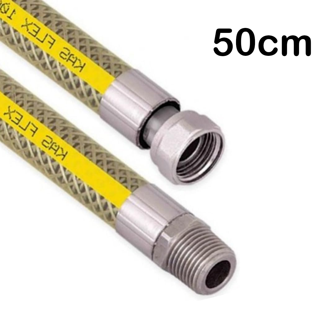 Gas Hob Cooker Female Flexible Connecting Hose Pipe LPG NAT 50CM 1/2"