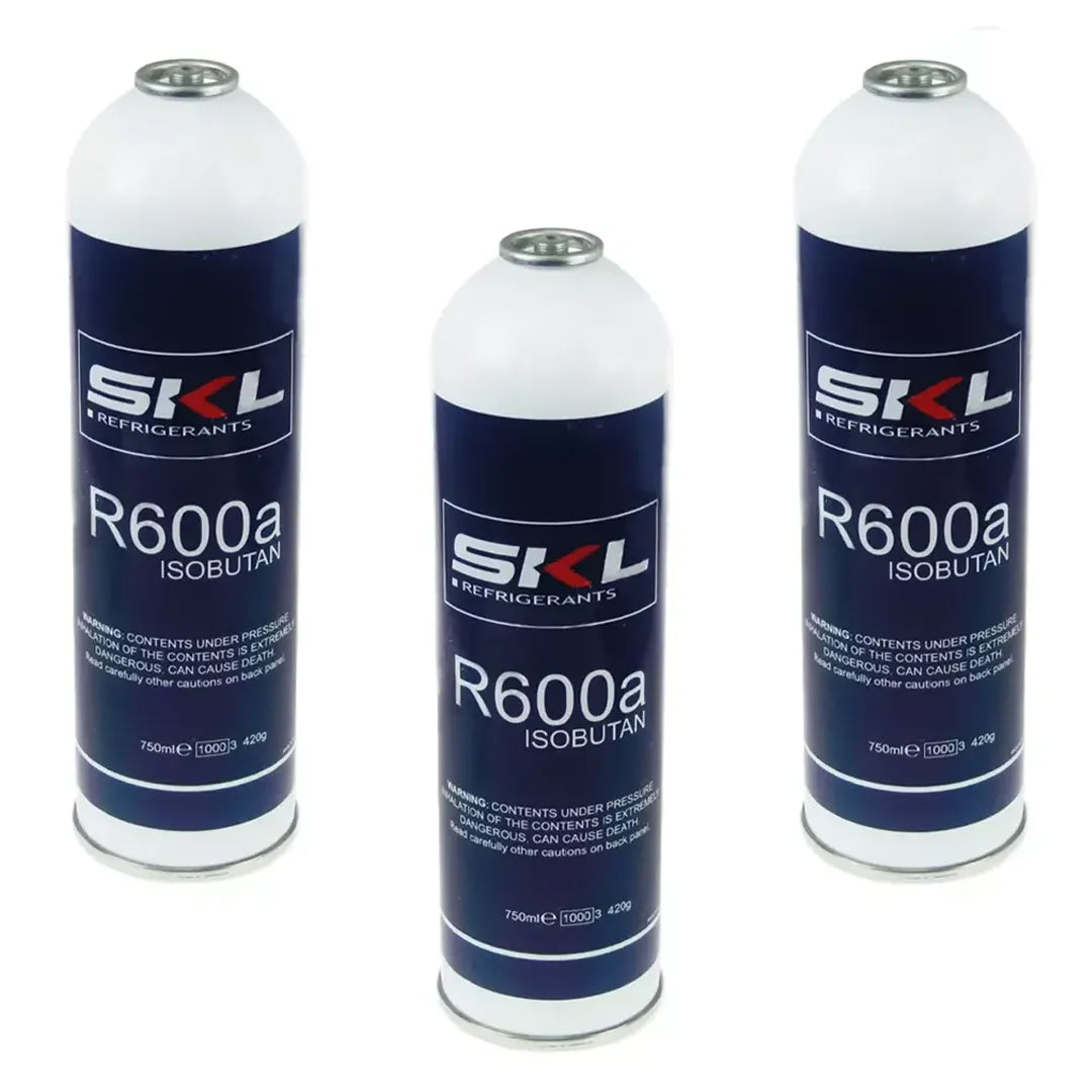 3X Fridge Freezer Compressor Refrigerant Isobutane Gas Canister Cylinder 420g R600A