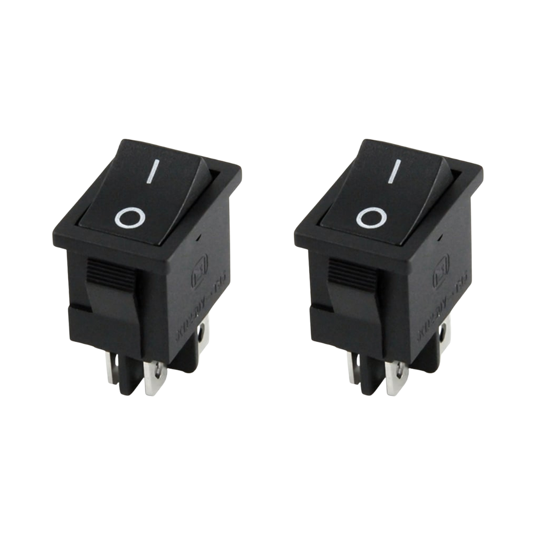 2 x Boat Rocker Switch On/Off – SPST, 2 Pin, 6A 250V / 10A 125V AC