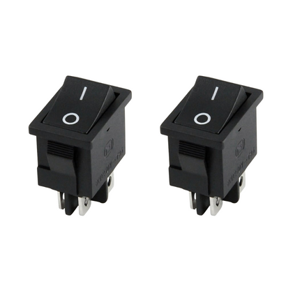 2 x Boat Rocker Switch On/Off – SPST, 2 Pin, 6A 250V / 10A 125V AC