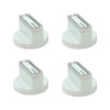 Universal White Cooker & Oven Control Knobs with Adaptors – Fits Most Hobs & Cookers