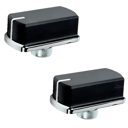 2x Belling Oven Cooker Black/Silver Knob Switch 083240904