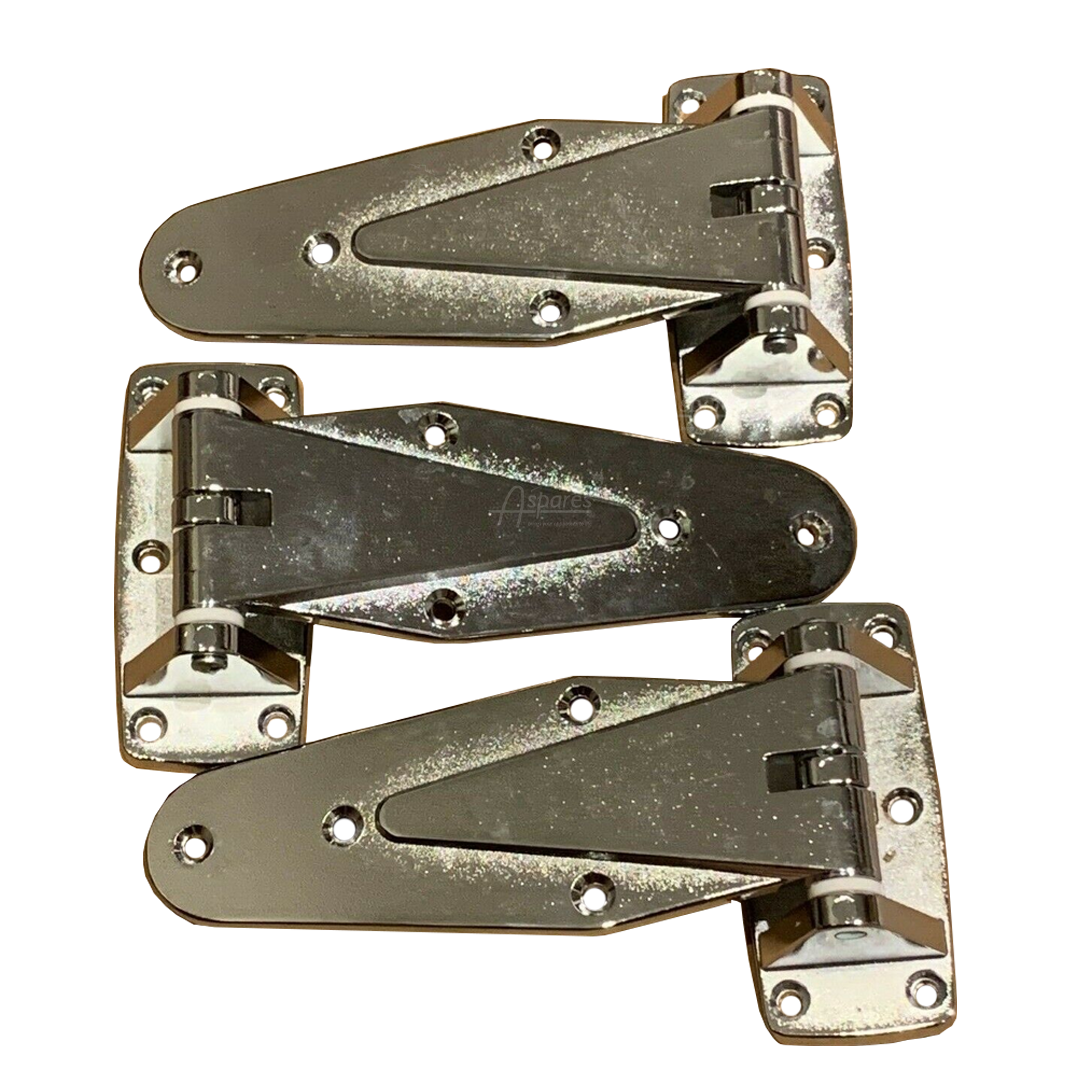 3x Stainless Steel Cold Room Door Hinges Heavy Duty Offset Left/Right 356342