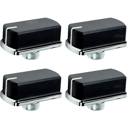 4x Belling Oven Cooker Black/Silver Knob Switch 083240904