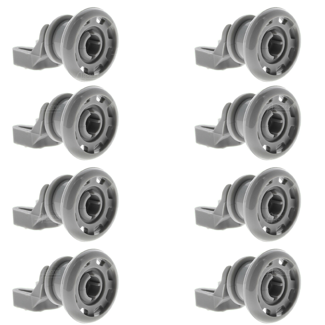 8x Beko Dishwasher Rail Upper Basket Wheels 188590500