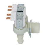 Angled Large Bore Dual Water Inlet Solenoid Valve 230v 3/4" BSP IN 2 x 14mm Out