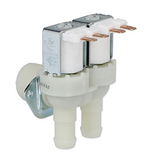 Angled Large Bore Dual Water Inlet Solenoid Valve 230v 3/4" BSP IN 2 x 14mm Out