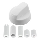 2x Lamona Cooker Oven Hob White Control Knob+ 5 Adaptors