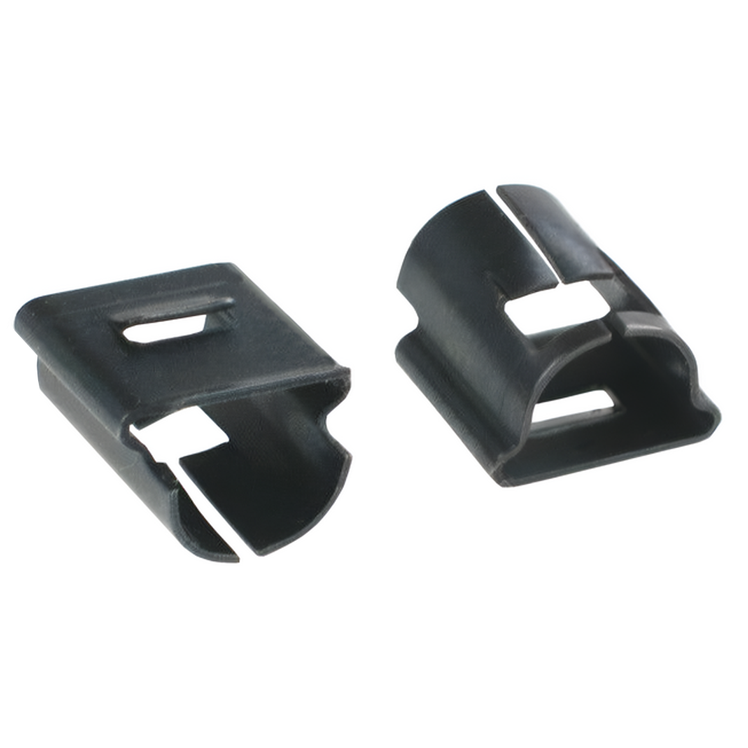 2x Silko D Shaft Push On Control Knob Securing Metal Spring Clips 025245