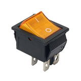 Universal Rocker Switch Yellow ON-OFF Double Pole 4 Pin 12039115