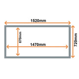 Universal Fridge Refrigeration Door Gasket Seal Magnetic 1520mm x 720mm 0313233 DS0165