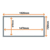 Universal Fridge Refrigeration Door Gasket Seal Magnetic 1520mm x 720mm 0313233 DS0165