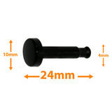 Rangemaster 6x Timer Knob Buttons Oven Cooker Stainless Steel Style Black Clock Dial Switch