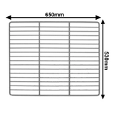 3x Universal Fridge Freezer Plastic Coated Wire Grid Support Shelf Rack 530X650mm 434212