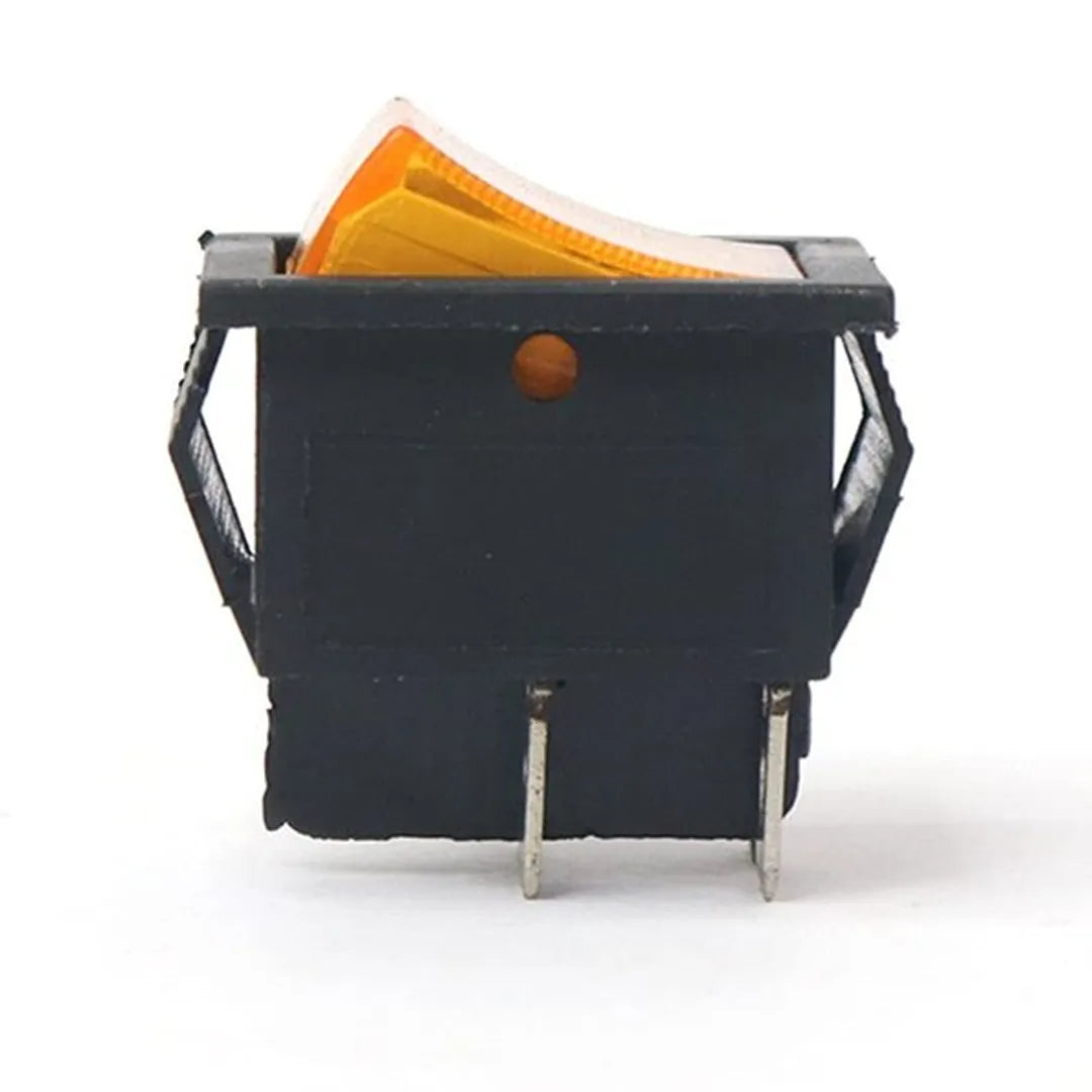 Universal Rocker Switch Yellow ON-OFF Double Pole 4 Pin 12039115