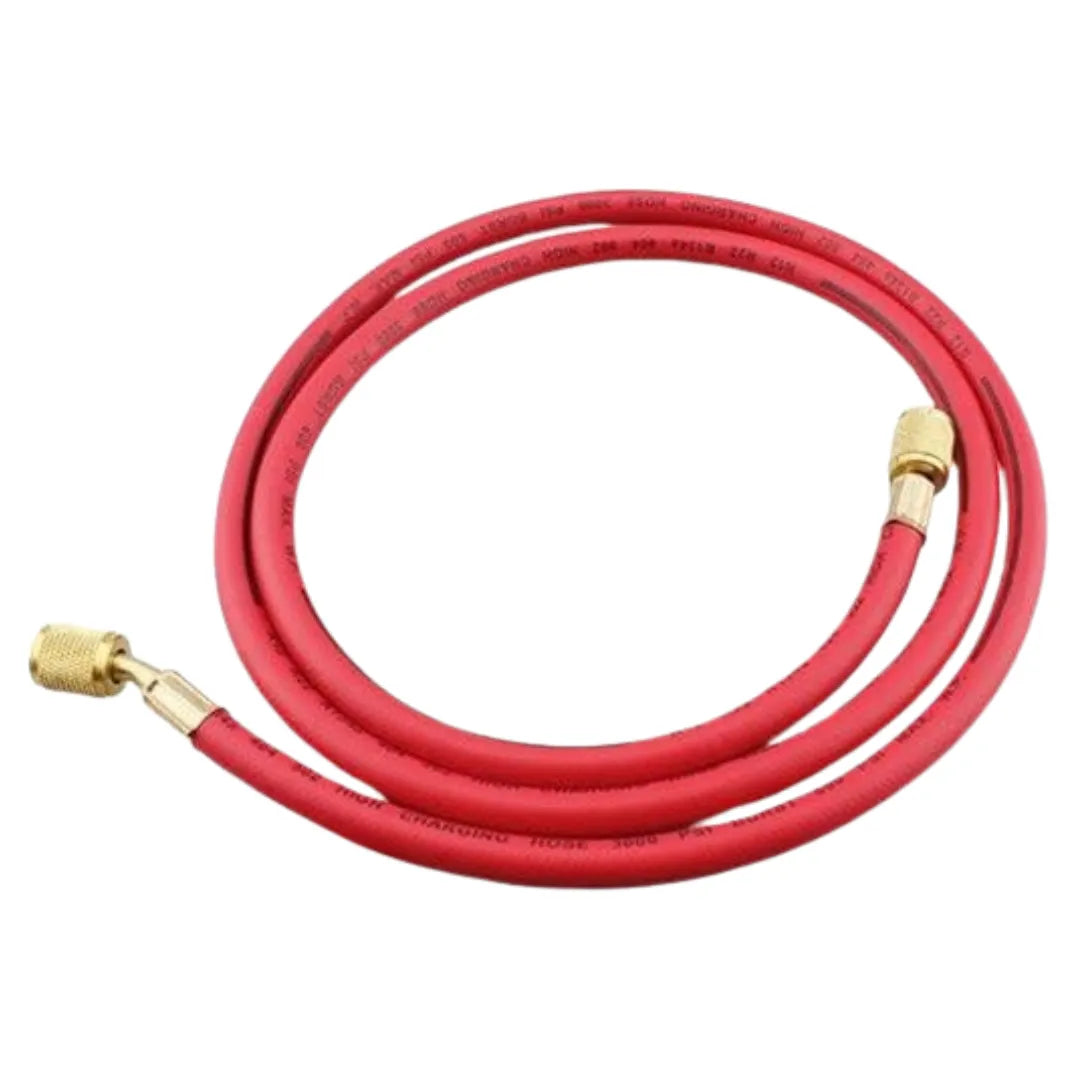 Red Charging Hose 180 Cm Suitable With R12, R22, R502, R134a, R600 Refrigerant Gas