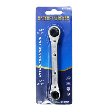 Refrigeration Square Drive Ratchet Wrench 1/4 3/8 3/16 5/16 Valve HVAC Tool AN