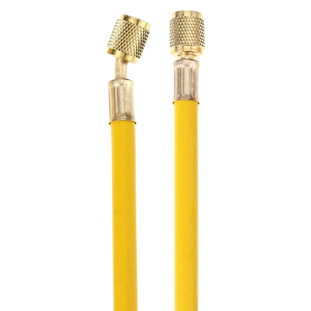 Yellow Charging Hose 180 Cm Suitable With R12, R22, R502, R134a, R600 Refrigerant Gas