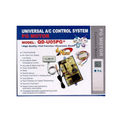 Universal Air Conditioning Remote Control & Pcb Board Kit QD-U05PG+