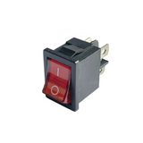 Rocker Switch 10A 125VAC/6A 250VAC RED ON-OFF Single Pole 4 Pin Illminated
