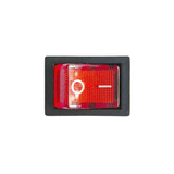 Rocker Switch 10A 125VAC/6A 250VAC RED ON-OFF Single Pole 4 Pin Illminated