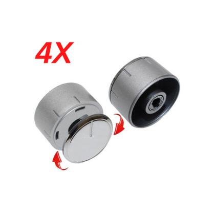 4x Universal Inox Cooker Oven Hob Control Knobs 6MM