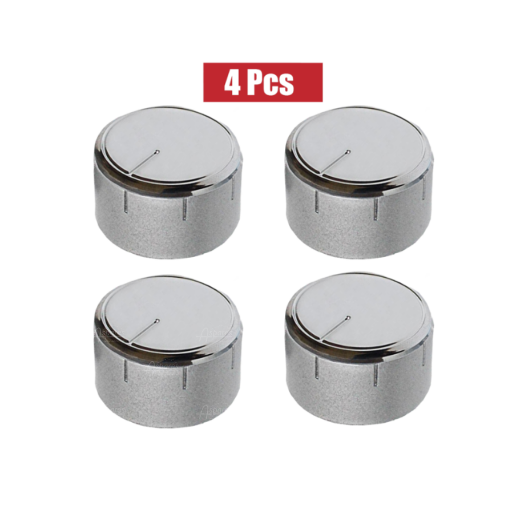 4x Universal Inox Cooker Oven Hob Control Knobs 6MM