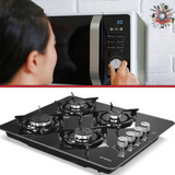 4x Universal Inox Cooker Oven Hob Control Knobs 6MM